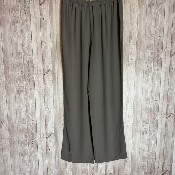 Eileen Fisher Pants - Eileen Fisher Taupe High-Rise Elastic Waist Straight Leg Pants